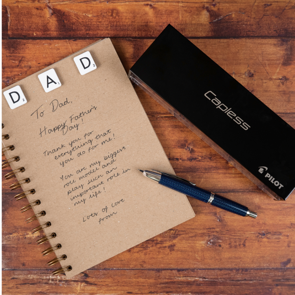 Handwritten note with Capless